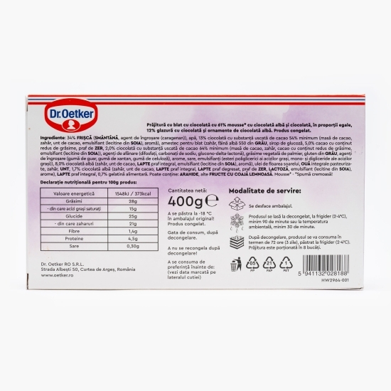 Prăjitură Duo mousse ciocolată 8 buc 400g
