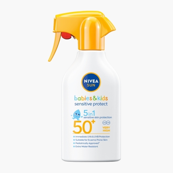 Spray de protecție solară pentru copii 5în1 Sensitive Protect, SPF 50+, 270ml