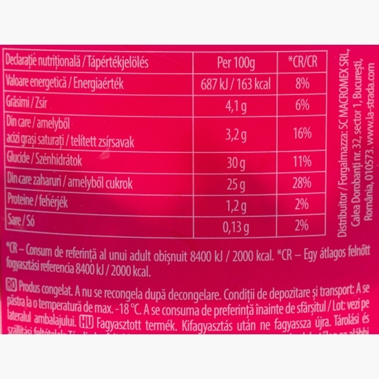 Înghețată cu zmeură, lămâie și biscuiți A Strati, 473ml (330g)