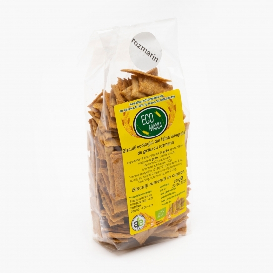 Biscuiți ecologici din făină integrală de grâu cu rozmarin 200g