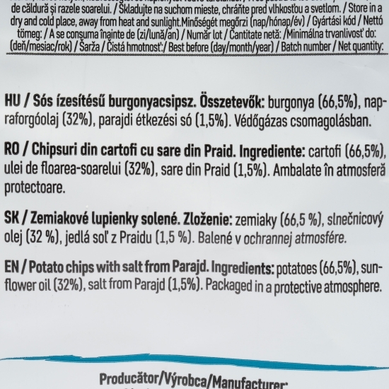 Chipsuri cu sare din Praid 60g