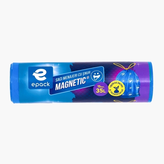Saci menajeri cu șnur magnetic 35l 15buc