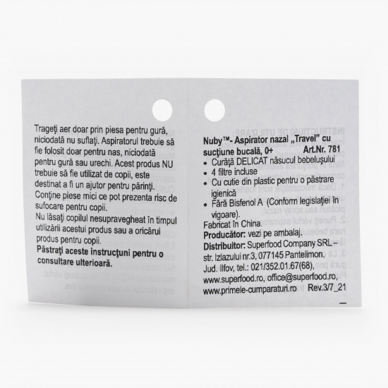 Aspirator nazal Travel, 0+ luni