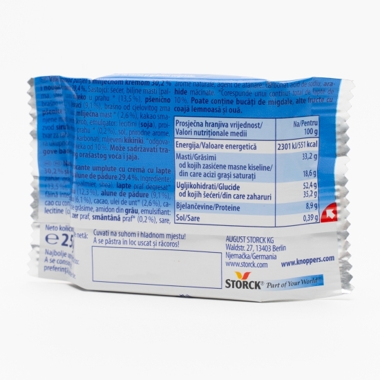 Napolitană crocantă cu cremă de lapte și alune 25g