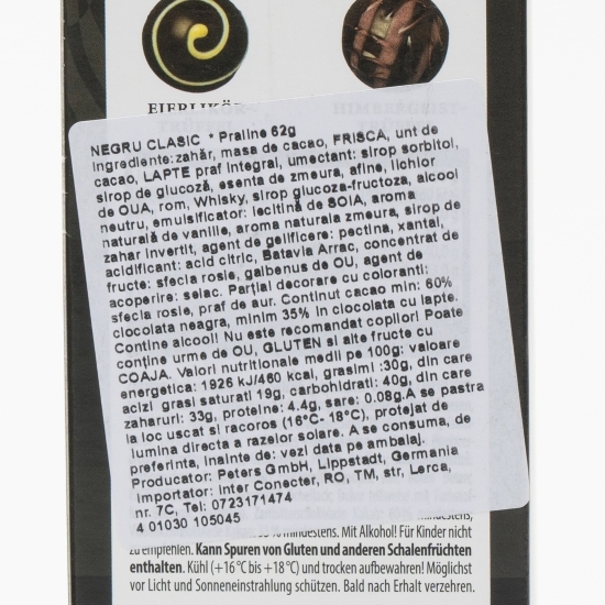 Praline ciocolată neagră 62g