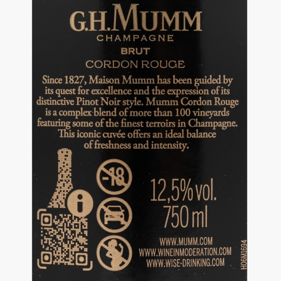 Șampanie Cordon Rouge, 12.5%, 0.75l