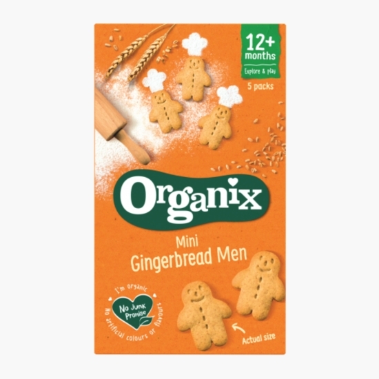 Mini biscuiți ecologici pentru copii, cu ghimbir, 12+ luni, 125g