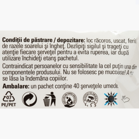 Hârtie igienică umedă (100% biodegradabilă) 40 buc