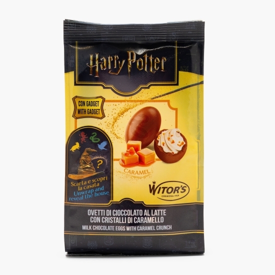 Mini ouă de ciocolată neagră cu umplutură de lapte și caramel Harry Potter, 120g