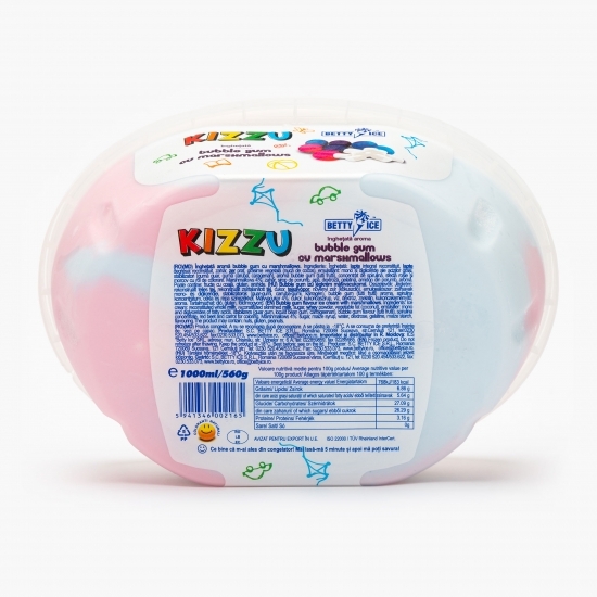 Înghețată aromă bubble gum cu bezea 560g