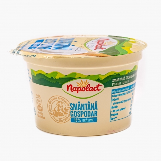 Smântână Gospodar 15% grăsime 175g