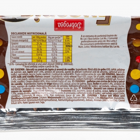Biscuiți cu multă cremă de lapte și aromă de vanilie 36g