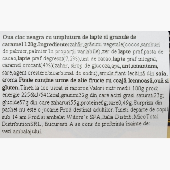 Mini ouă de ciocolată neagră cu umplutură de lapte și caramel Harry Potter, 120g