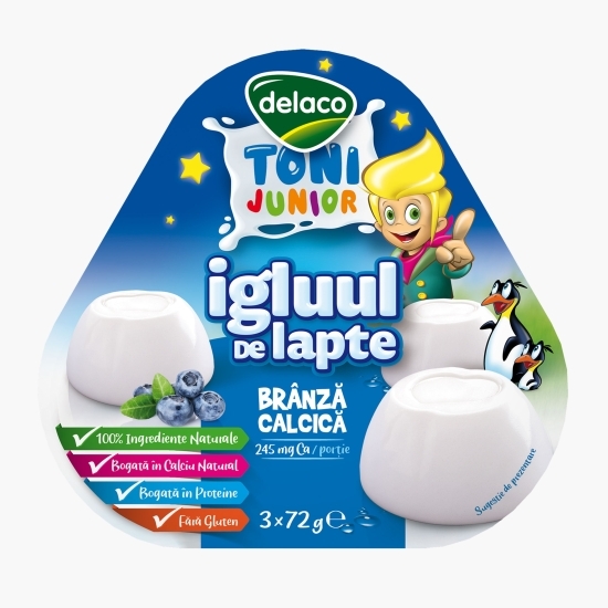 Brânză albă calcică pentru copii Toni Junior 216g