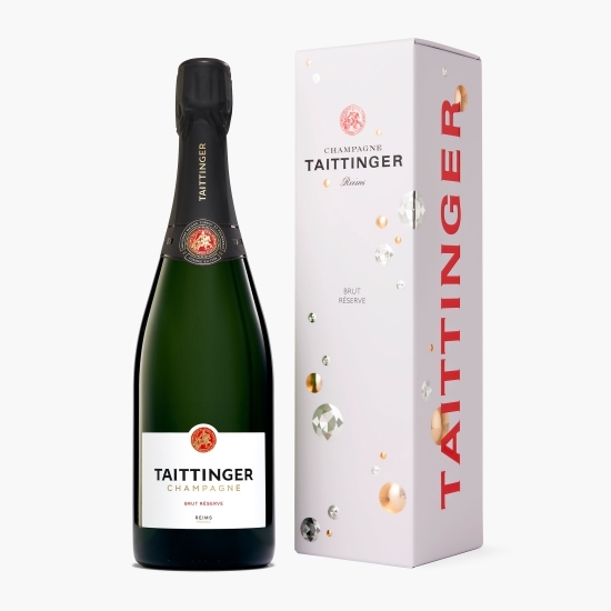Șampanie albă Brut Reserve 0.75l + cutie