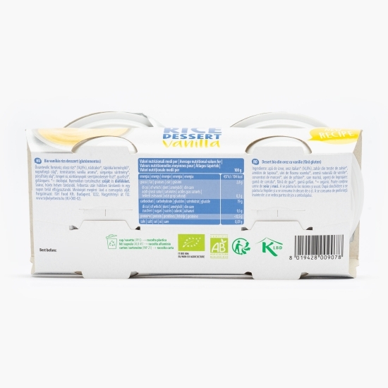 Desert ecologic din orez cu vanilie 2x130g