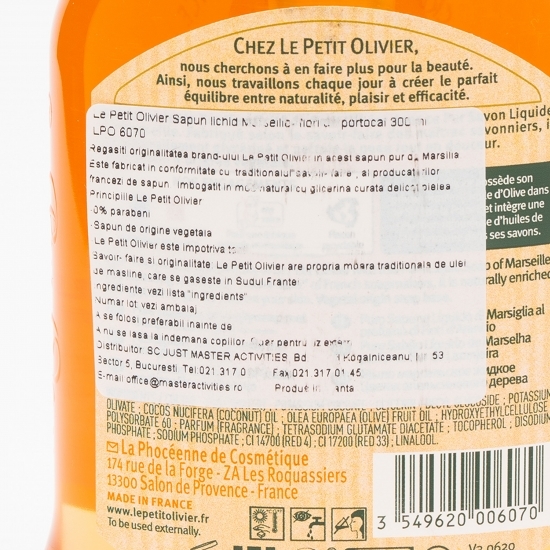 Săpun lichid Marseille parfum de portocală 300ml