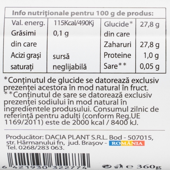 Dulceață de vișine fără zahăr adăugat 360g