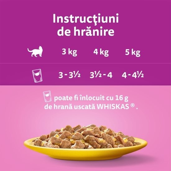 Hrană umedă pentru pisici adulte, 85g, cu pui în aspic