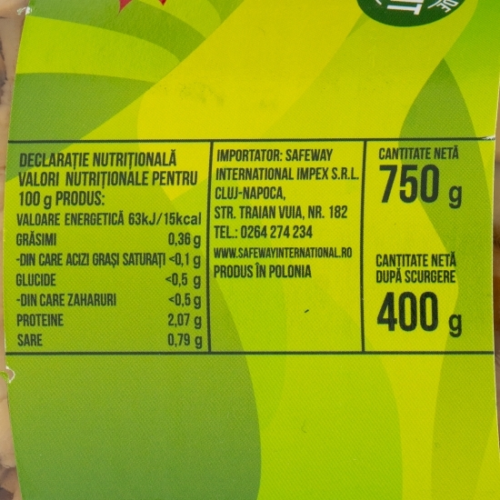Ciuperci champignon tăiate 750g