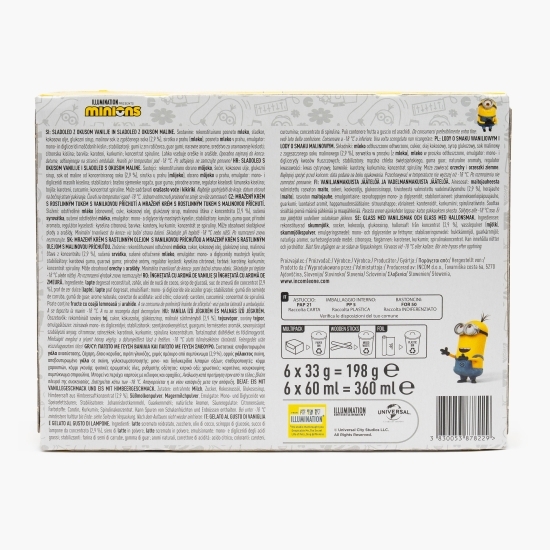 Înghețată de vanilie și zmeură Minions 6x60ml (6x33g)
