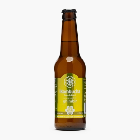 Kombucha băutură probiotică energizantă cu ghimbir 330ml