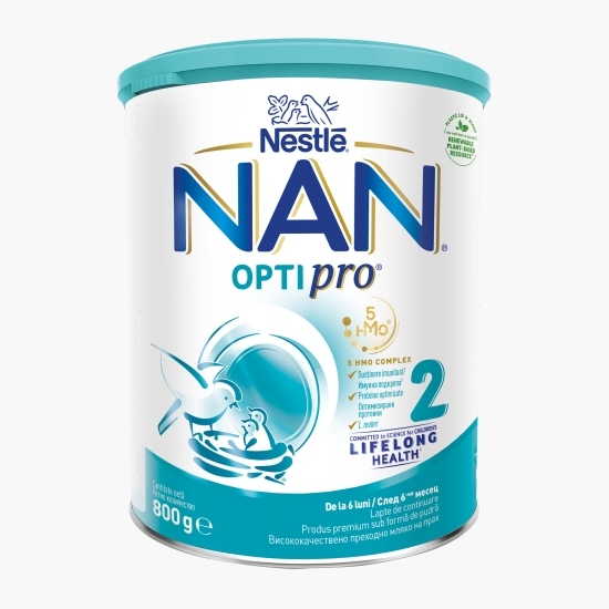 Formulă de lapte praf Optipro 2 HMO, +6 luni, 800g