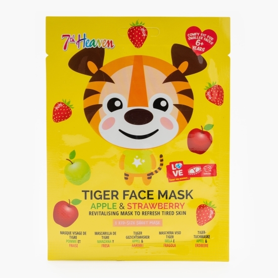 Mască pentru față măr și căpșuni - tigru, 6+ ani