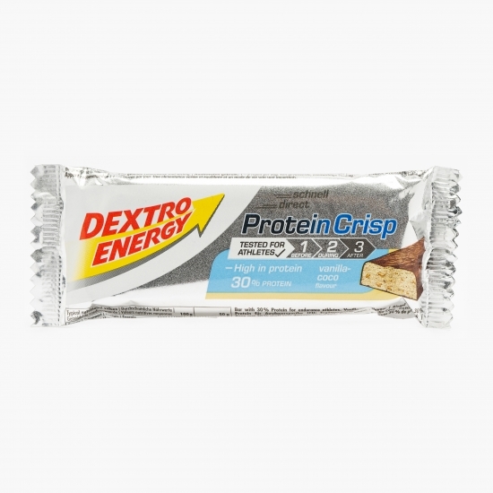 Baton proteic + carbohidrați Protein Crisp vanilie și cocos 50g