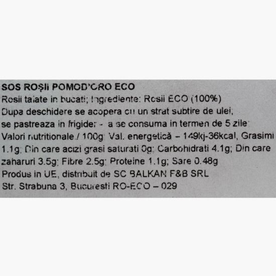 Sos de roșii eco Pomod'oro 340g