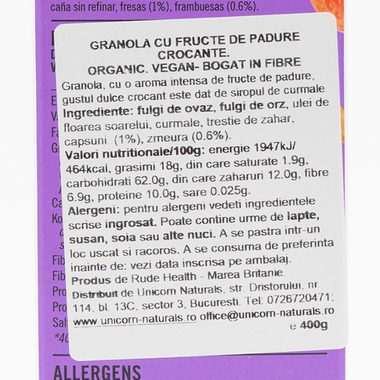 Granola eco cu fructe de pădure 400g