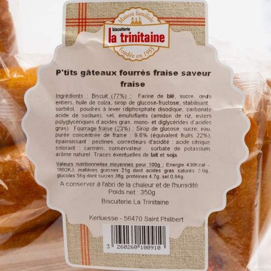 Mini prăjituri cu căpșuni 350g