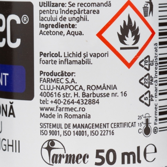 Dizolvant cu acetonă pentru lac de unghii 50ml
