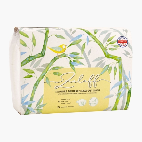 Scutece din bambus mărimea 4, 9-14kg, 30 buc