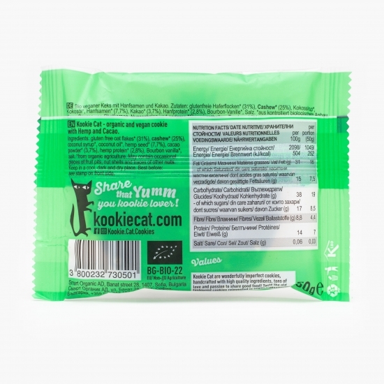 Biscuit eco cu cânepă și cacao fără gluten 50g