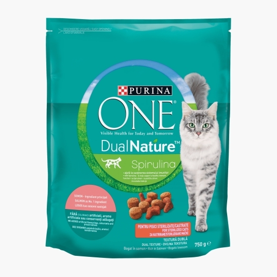 Hrană uscată pentru pisici adulte, 750g, Sterilized cu somon