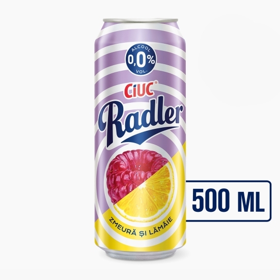 Bere cu gust de lămâie și zmeură cu 0% alc. 0.5l