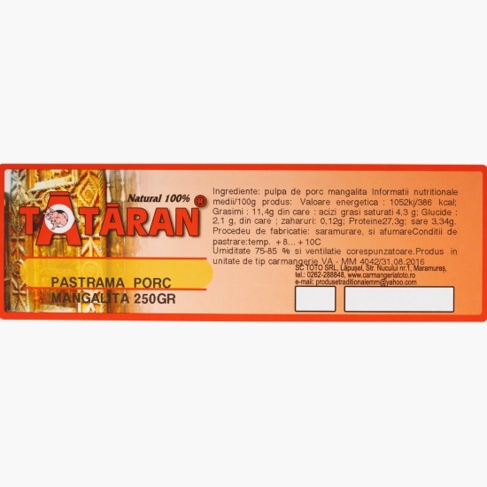Pastramă de porc Mangaliță 250g