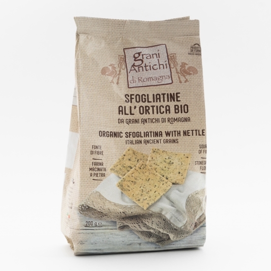 Crackers eco fără drojdie din grâu antic urzică și ulei măsline 200g