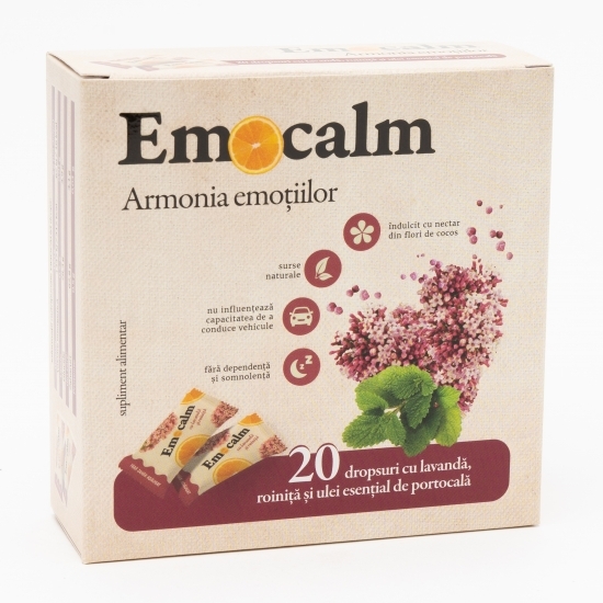 Dropsuri Emocalm cu lavandă și roiniță 20 buc