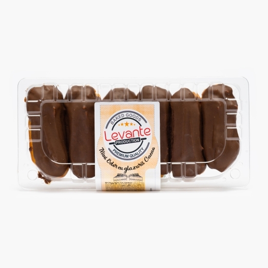 Mini eclere cu glazură de cacao 6 buc. 150g
