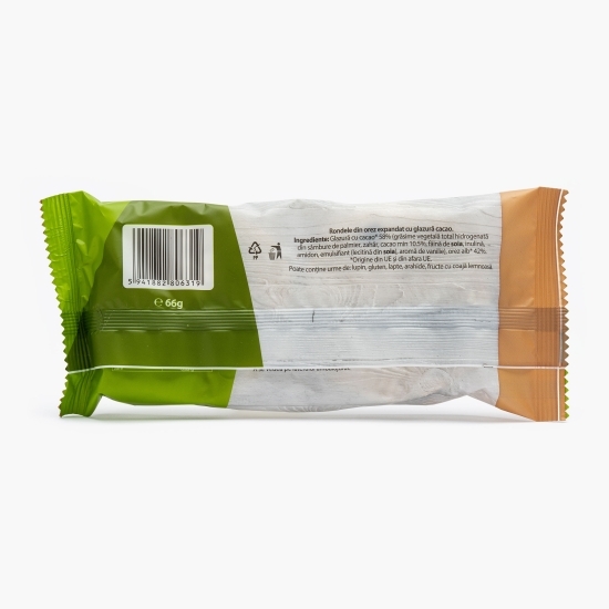 Rondele din orez cu glazură de cacao 66g