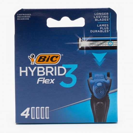 Rezerve aparat de ras Hybrid Flex 3 lame, 4 buc