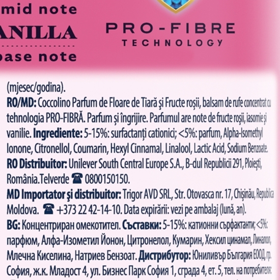 Balsam de rufe Tiare Flower & Red Fruits, 37 spălări, 0.925l