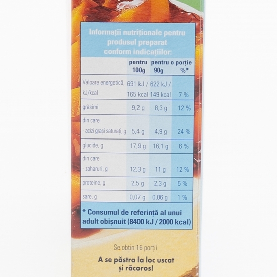 Mix pentru prăjitură Melba cu piersici 252g