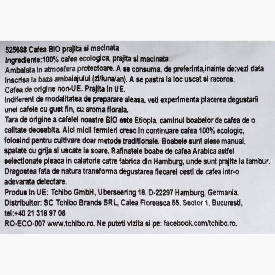 Äthiopien eco 250g, cafea prăjită și măcinată