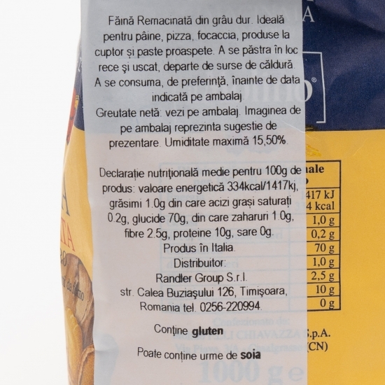 Făină remăcinată din grâu dur (semola rimacinata) 1kg