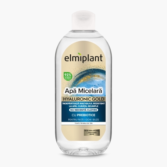 Apă micelară cu acid hialuronic și proteine aurii, Hyaluronic Gold 400ml