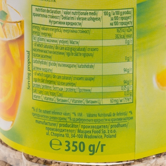 Băutură solubilă cu extract de ceai, cu gust de lămâie și vitamina C 350g