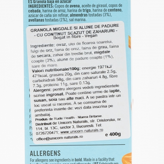 Granola migdale și alune de pădure 400g